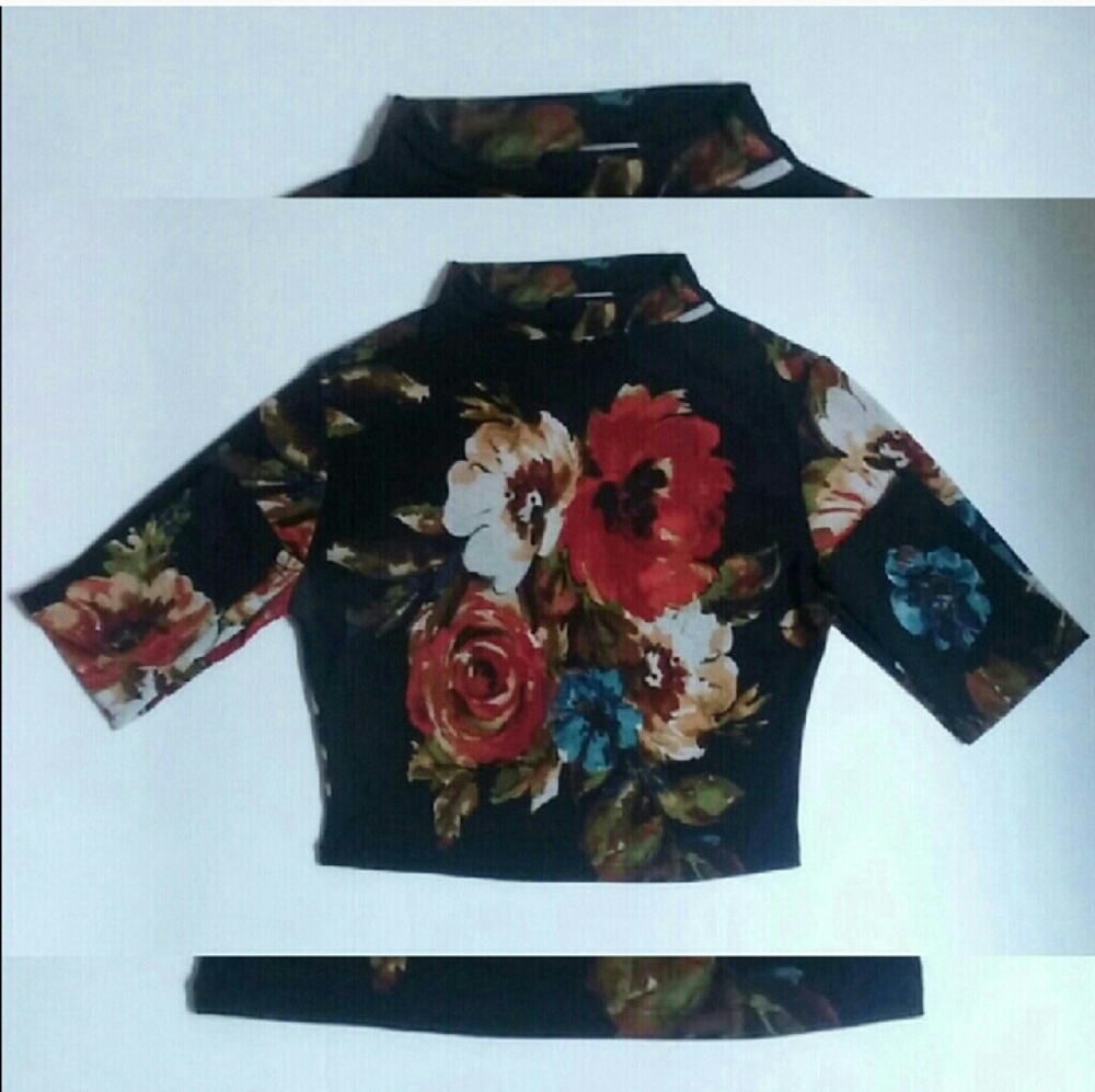 Crop Top W/ Bell Bottom Pants